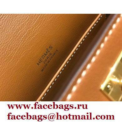 Hermes Mini Kelly 22 Pochette Bag Brown in Swift Leather with Gold Hardware