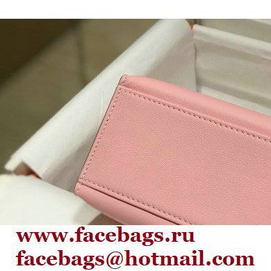 Hermes Mini Kelly 22 Pochette Bag Cherry Pink in Swift Leather with Gold Hardware