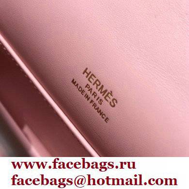 Hermes Mini Kelly 22 Pochette Bag Cherry Pink in Swift Leather with Gold Hardware