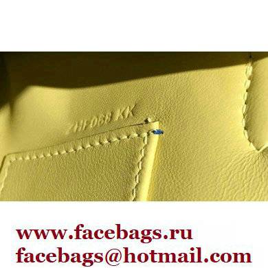 Hermes Mini Kelly 22 Pochette Bag Light Yellow in Swift Leather with Gold Hardware