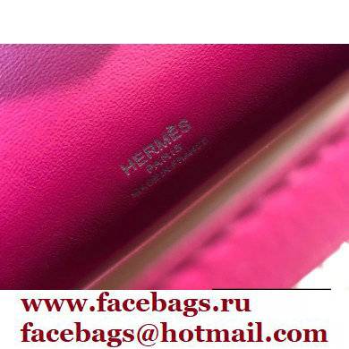 Hermes Mini Kelly 22 Pochette Bag Rose Purple in Swift Leather with Silver Hardware