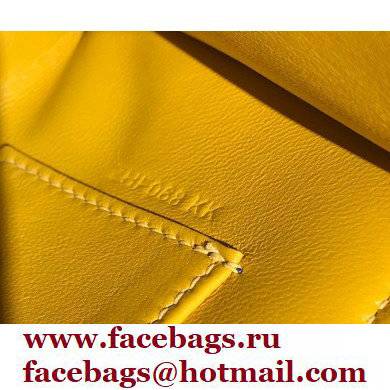 Hermes Mini Kelly 22 Pochette Bag Yellow in Swift Leather with Silver Hardware