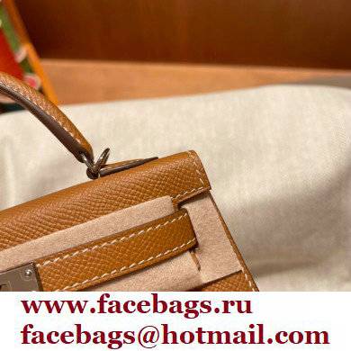 Hermes Mini Kelly II Handbag gold original epsom leather