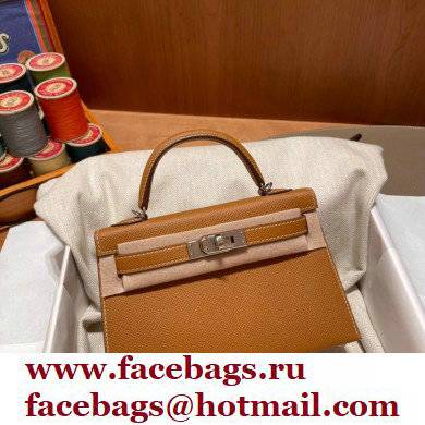 Hermes Mini Kelly II Handbag gold original epsom leather