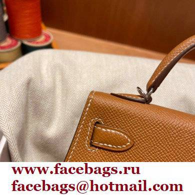 Hermes Mini Kelly II Handbag gold original epsom leather