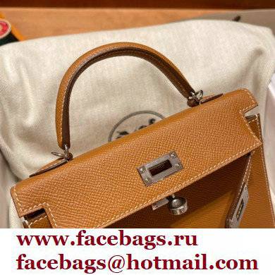 Hermes Mini Kelly II Handbag gold original epsom leather