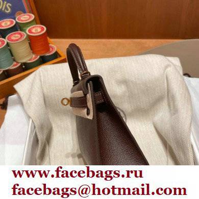 Hermes Mini Kelly II Handbag rouge sellier original epsom leather