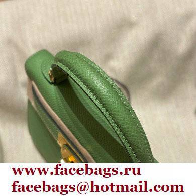 Hermes Mini Kelly II Handbag vert criquet original epsom leather