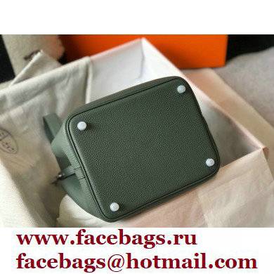 Hermes Picotin Lock 18/22 Bag Almond Green with Silver Hardware