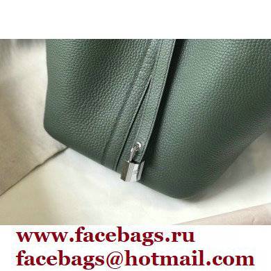 Hermes Picotin Lock 18/22 Bag Almond Green with Silver Hardware