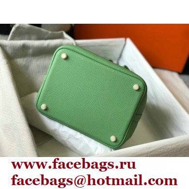 Hermes Picotin Lock 18/22 Bag Avocado Green with Gold Hardware