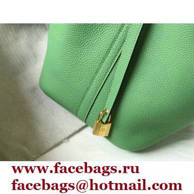 Hermes Picotin Lock 18/22 Bag Avocado Green with Gold Hardware