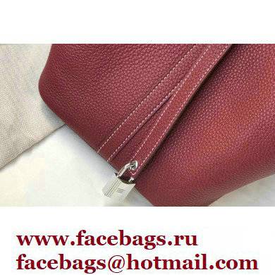 Hermes Picotin Lock 18/22 Bag Bordeaux with Silver Hardware