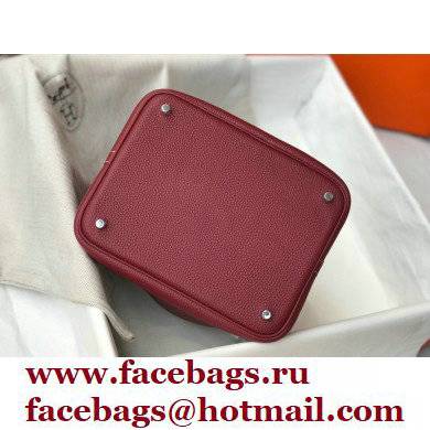 Hermes Picotin Lock 18/22 Bag Bordeaux with Silver Hardware