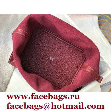 Hermes Picotin Lock 18/22 Bag Bordeaux with Silver Hardware