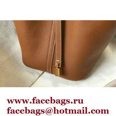 Hermes Picotin Lock 18/22 Bag Brown with Gold Hardware