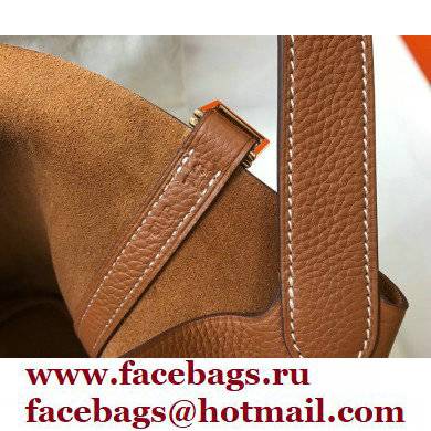 Hermes Picotin Lock 18/22 Bag Brown with Gold Hardware