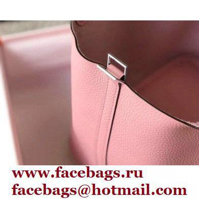 Hermes Picotin Lock 18/22 Bag Cherry Pink with Silver Hardware