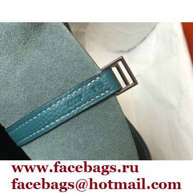 Hermes Picotin Lock 18/22 Bag Denim Blue with Silver Hardware