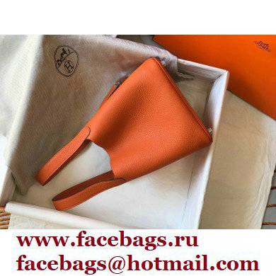 Hermes Picotin Lock 18/22 Bag Orange with Silver Hardware