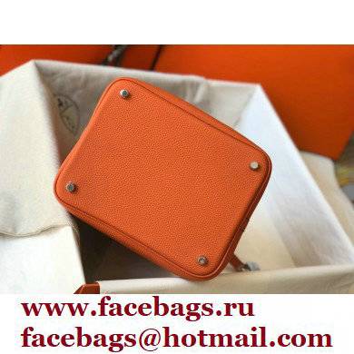 Hermes Picotin Lock 18/22 Bag Orange with Silver Hardware