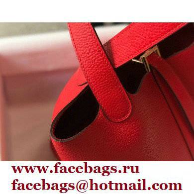 Hermes Picotin Lock 18/22 Bag Red with Gold Hardware