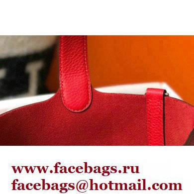 Hermes Picotin Lock 18/22 Bag Red with Gold Hardware