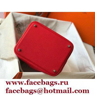 Hermes Picotin Lock 18/22 Bag Red with Silver Hardware