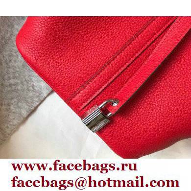 Hermes Picotin Lock 18/22 Bag Red with Silver Hardware