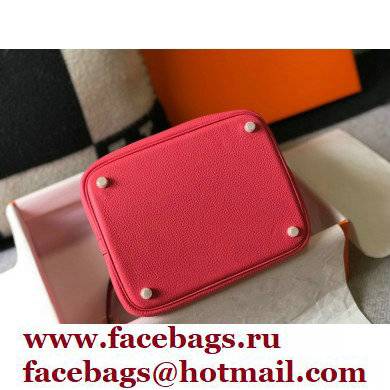 Hermes Picotin Lock 18/22 Bag Rouge Pink with Gold Hardware