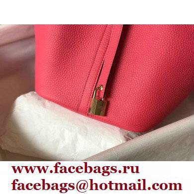 Hermes Picotin Lock 18/22 Bag Rouge Pink with Gold Hardware