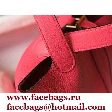 Hermes Picotin Lock 18/22 Bag Rouge Pink with Gold Hardware