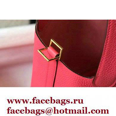 Hermes Picotin Lock 18/22 Bag Rouge Pink with Gold Hardware