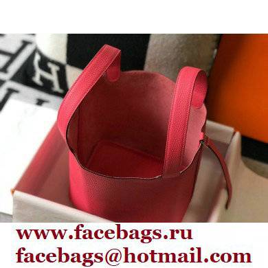 Hermes Picotin Lock 18/22 Bag Rouge Pink with Gold Hardware