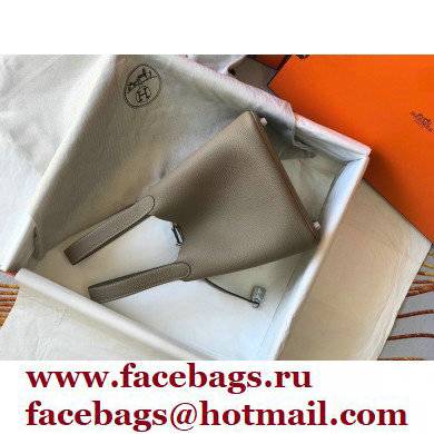 Hermes Picotin Lock 18/22 Bag Tourterelle Grey with Silver Hardware