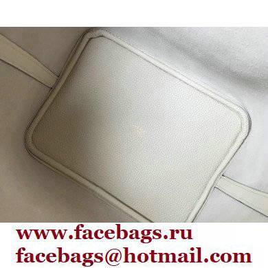 Hermes Picotin Lock 18/22 Bag White with Gold Hardware