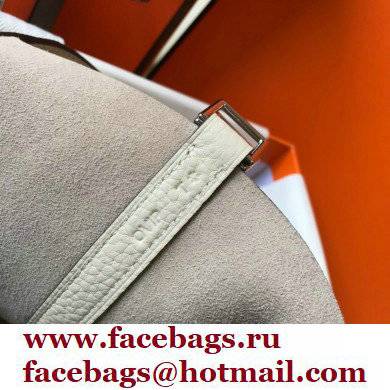 Hermes Picotin Lock 18/22 Bag White with Silver Hardware