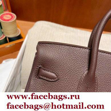 Hermes bicolor Birkin 25cm Bag rouge sellier/yellow in Original Togo Leather