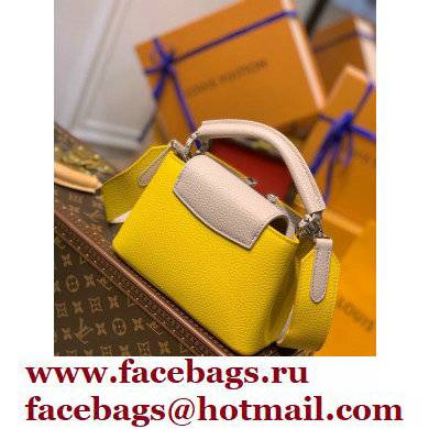 louis vuitton Capucines Mini bag m57520 yellow/nude pink