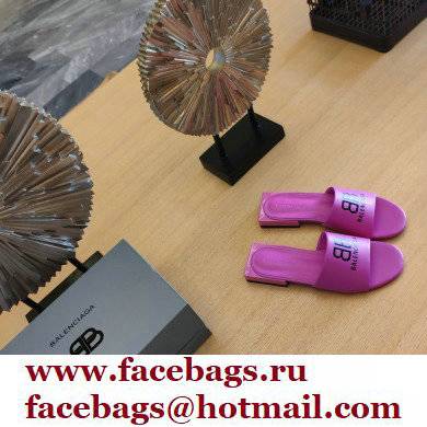 Balenciaga Squared Heel 2.5cm Box Sandals BB Logo Fuchsia 2021