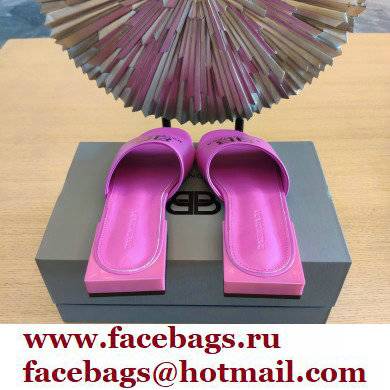 Balenciaga Squared Heel 2.5cm Box Sandals BB Logo Fuchsia 2021