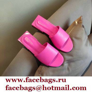 Balenciaga Squared Heel 2.5cm Box Sandals Logo Back Fuchsia 2021