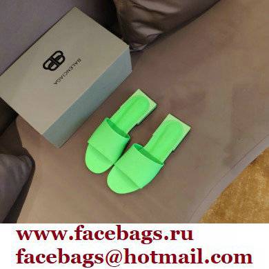 Balenciaga Squared Heel 2.5cm Box Sandals Logo Back Green 2021