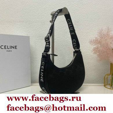 Celine Medium Ava Bag with Celine strap in Triomphe Jacquard and Calfskin