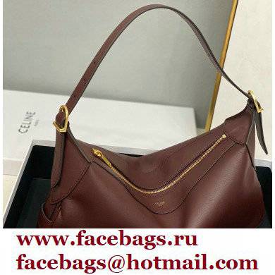 Celine Medium Romy Bag Burgundy in Supple Calfskin