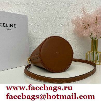 Celine Teen Bucket 16 Bag in Calfskin Brown