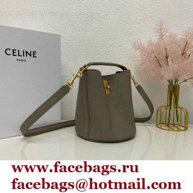 Celine Teen Bucket 16 Bag in Calfskin Gray