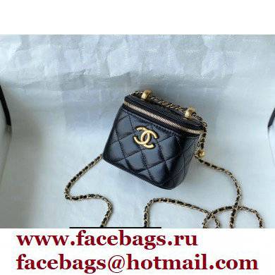 Chanel Calfskin Small Vanity with Chain Bag AP2292 Black 2021