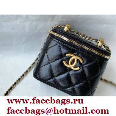 Chanel Calfskin Small Vanity with Chain Bag AP2292 Black 2021