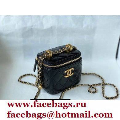 Chanel Calfskin Small Vanity with Chain Bag AP2292 Black 2021